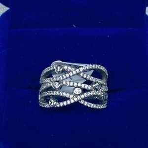 Dazzling Sterling Silver Women's Infinity Ring